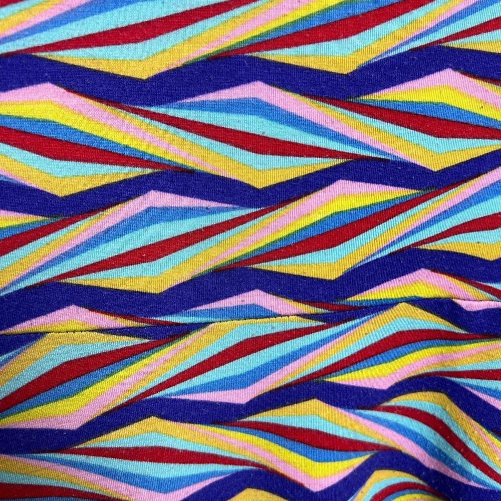 LulaRue - fun geometric maxi skirt - Y2K style fold over waist band
